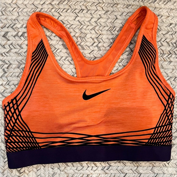 Nike Dri-FitSports Bra - orange & dark purple Small - Picture 3 of 5